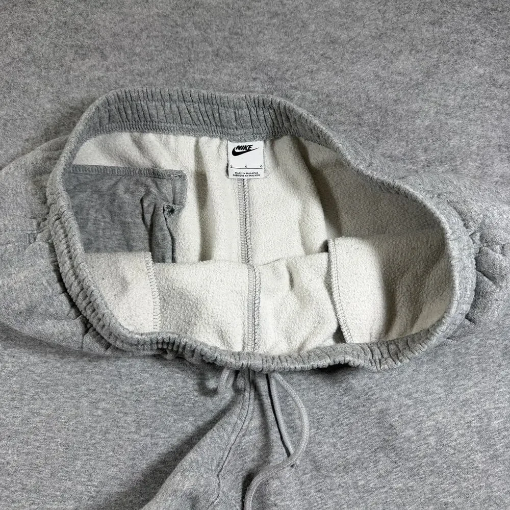 Nike Club Fleece Cargo Joggers Mens L Gray Sweatpants Training Athletic Casual